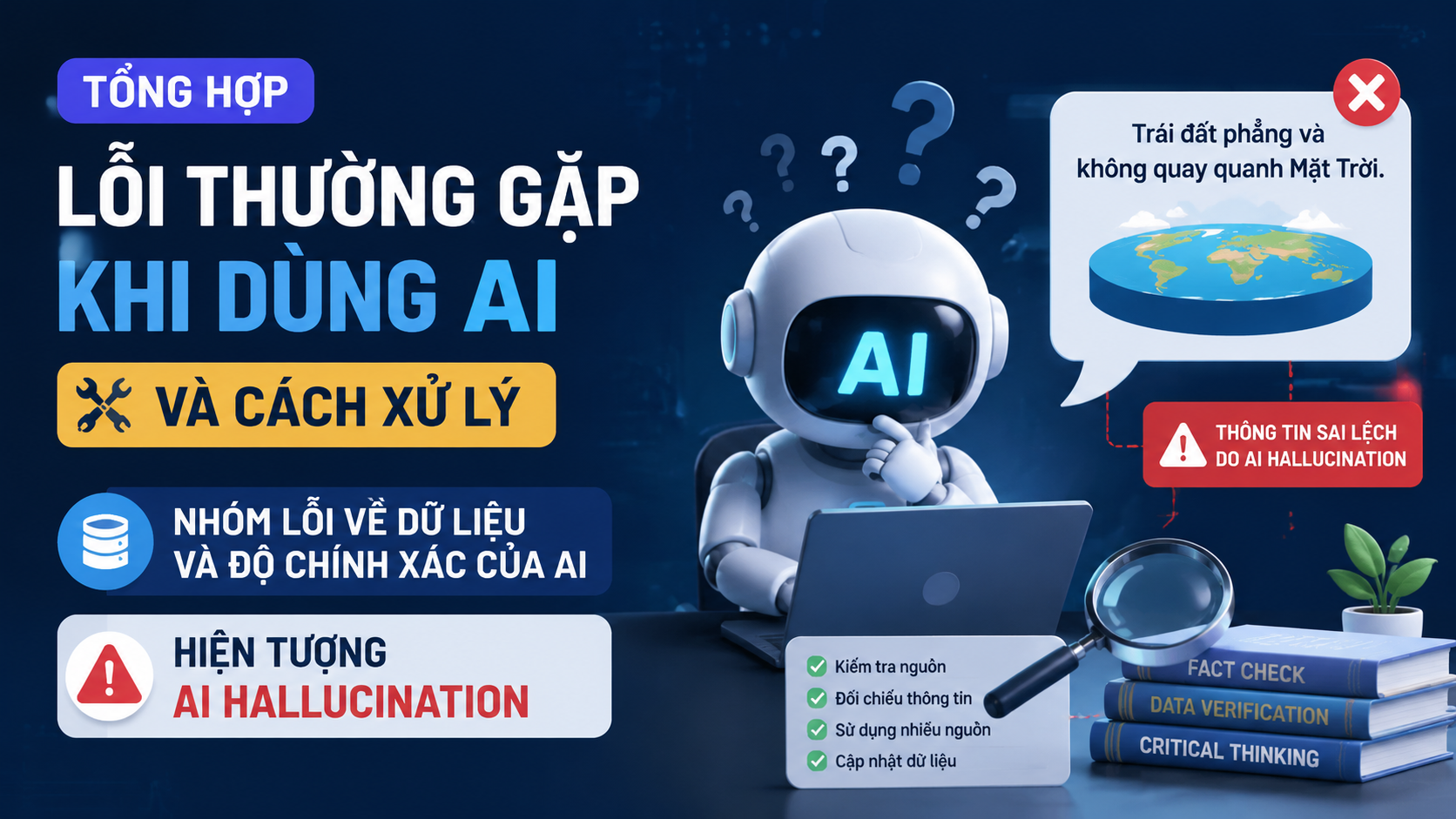 Nhóm lỗi về dữ liệu và độ chính xác của AI - lỗi thường gặp khi dùng ai