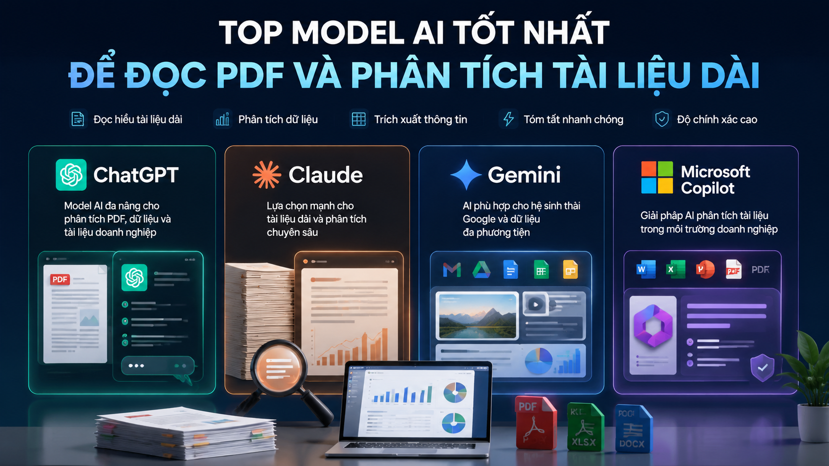 Top model AI tốt nhất để đọc PDF và phân tích tài liệu dài Top model AI tốt nhất để đọc PDF và phân tích tài liệu dài - AI phân tích tài liệu tốt nhất, AI đọc PDF, AI phân tích Excel