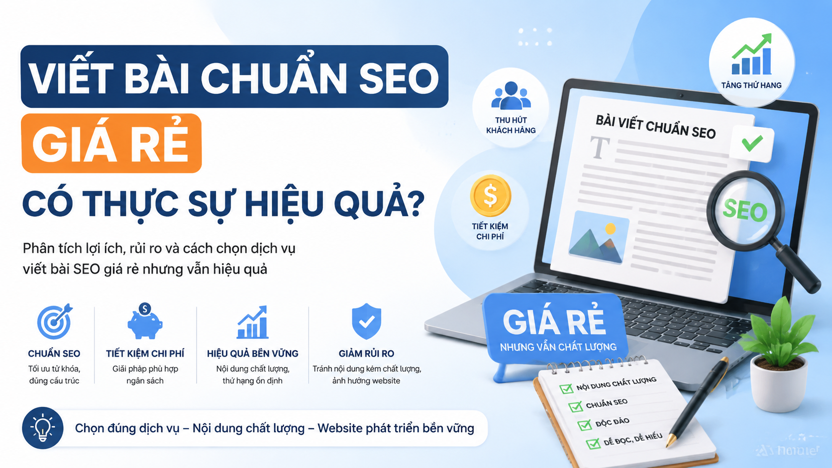 Viết bài chuẩn SEO giá rẻ có thực sự hiệu quả? - báo giá viết bài SEO