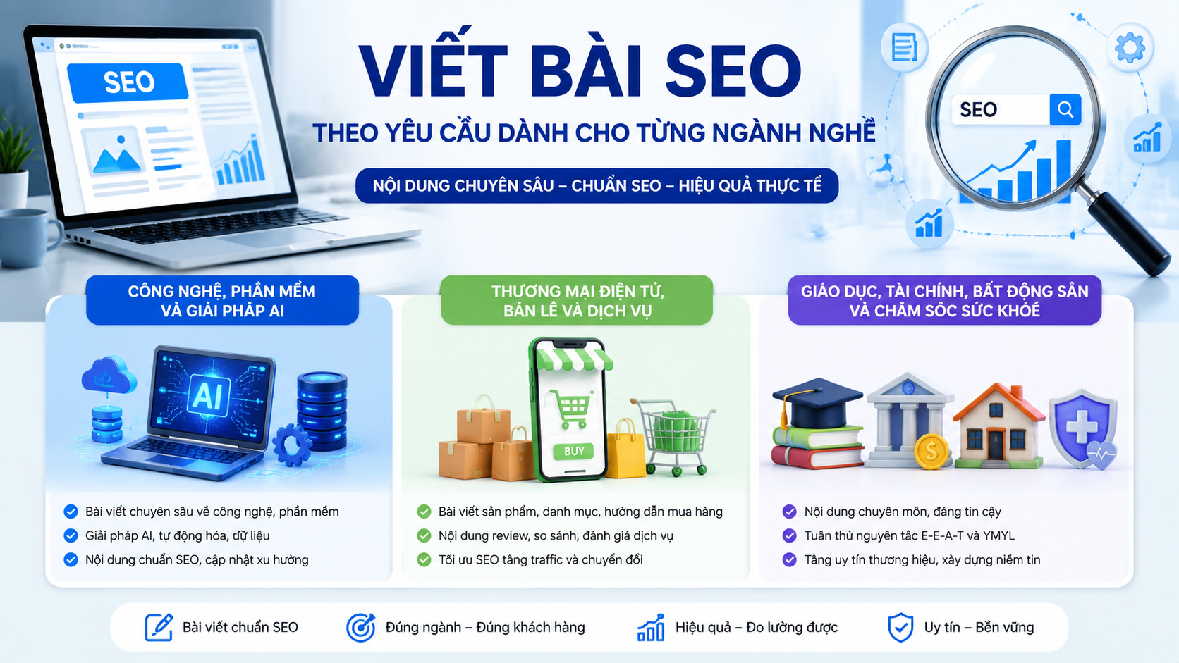 Các ngành nghề cần viết bài SEO theo yêu cầu chuyên sâu Các ngành nghề cần viết bài SEO theo yêu cầu chuyên sâu - dịch vụ viết bài blog