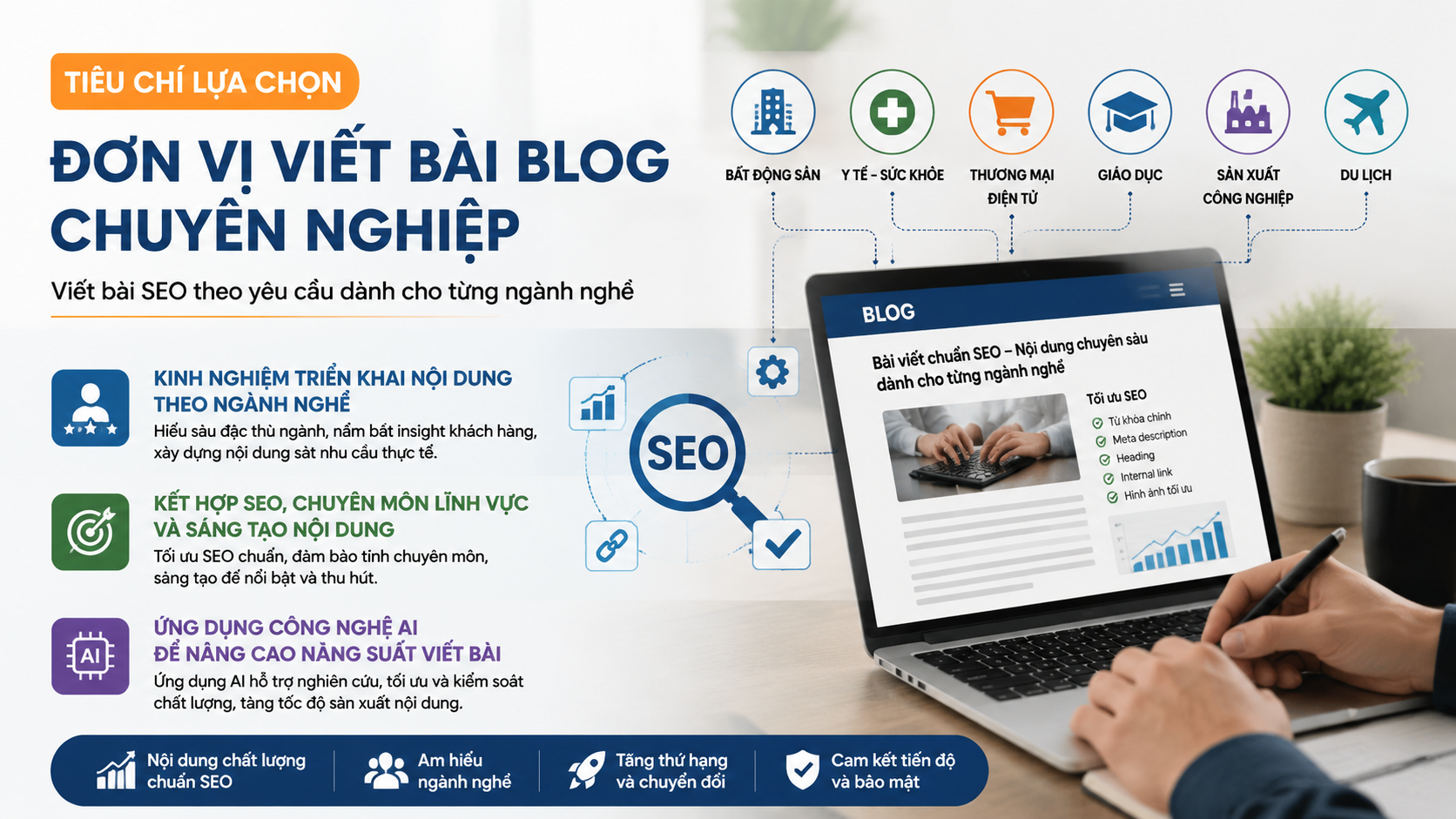 Tiêu chí lựa chọn đơn vị cung cấp dịch vụ viết bài blog chuyên nghiệp Tiêu chí lựa chọn đơn vị cung cấp dịch vụ viết bài blog chuyên nghiệp - dịch vụ viết bài blog