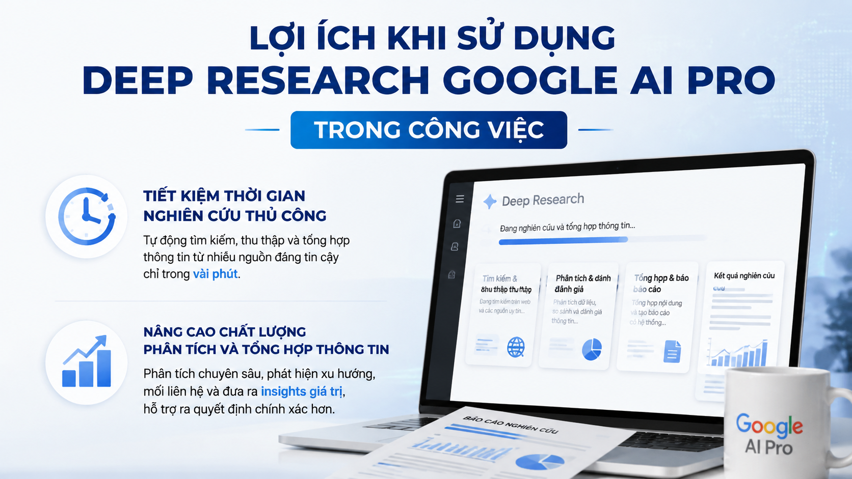Lợi ích khi sử dụng Deep Research Google AI Pro trong công việc - deep research google ai pro