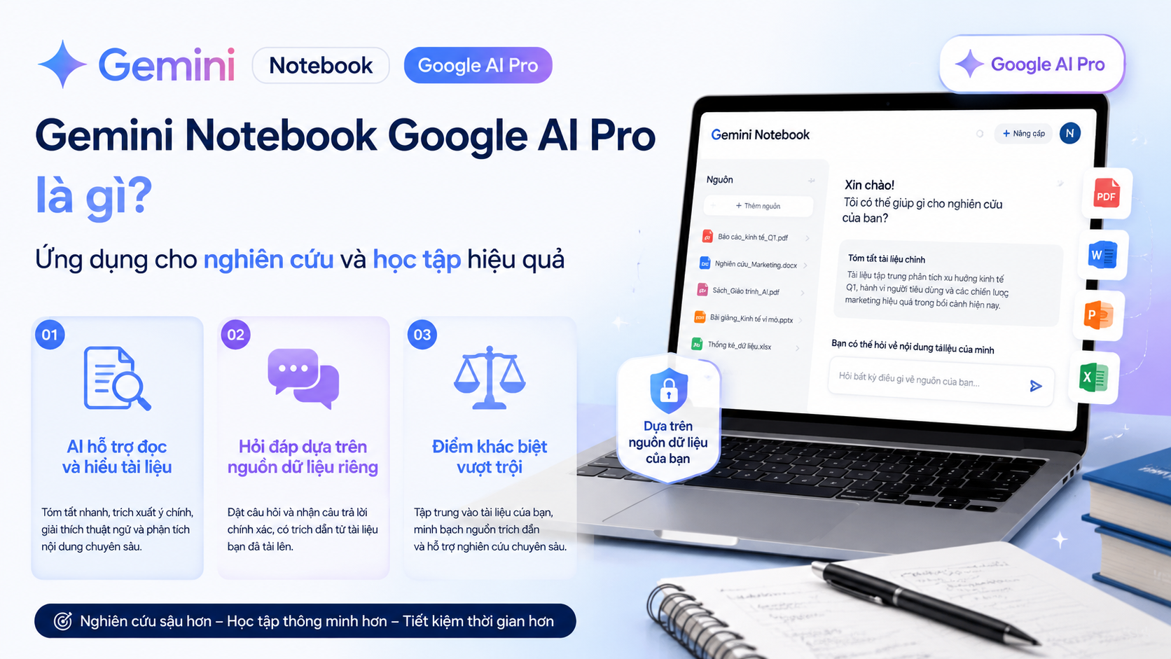 Gemini Notebook Google AI Pro hoạt động như thế nào? - gemini notebook google ai pro