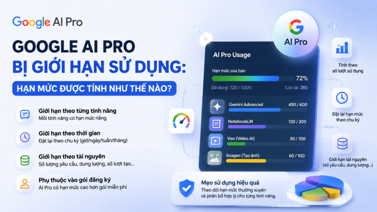 Google AI Pro bị giới hạn sử dụng: Hạn mức được tính như thế nào? - google ai pro giới hạn sử dụng