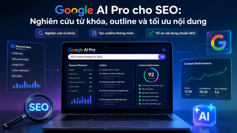 Google AI Pro cho SEO: Nghiên cứu từ khóa, outline và tối ưu nội dung - google ai pro cho seo