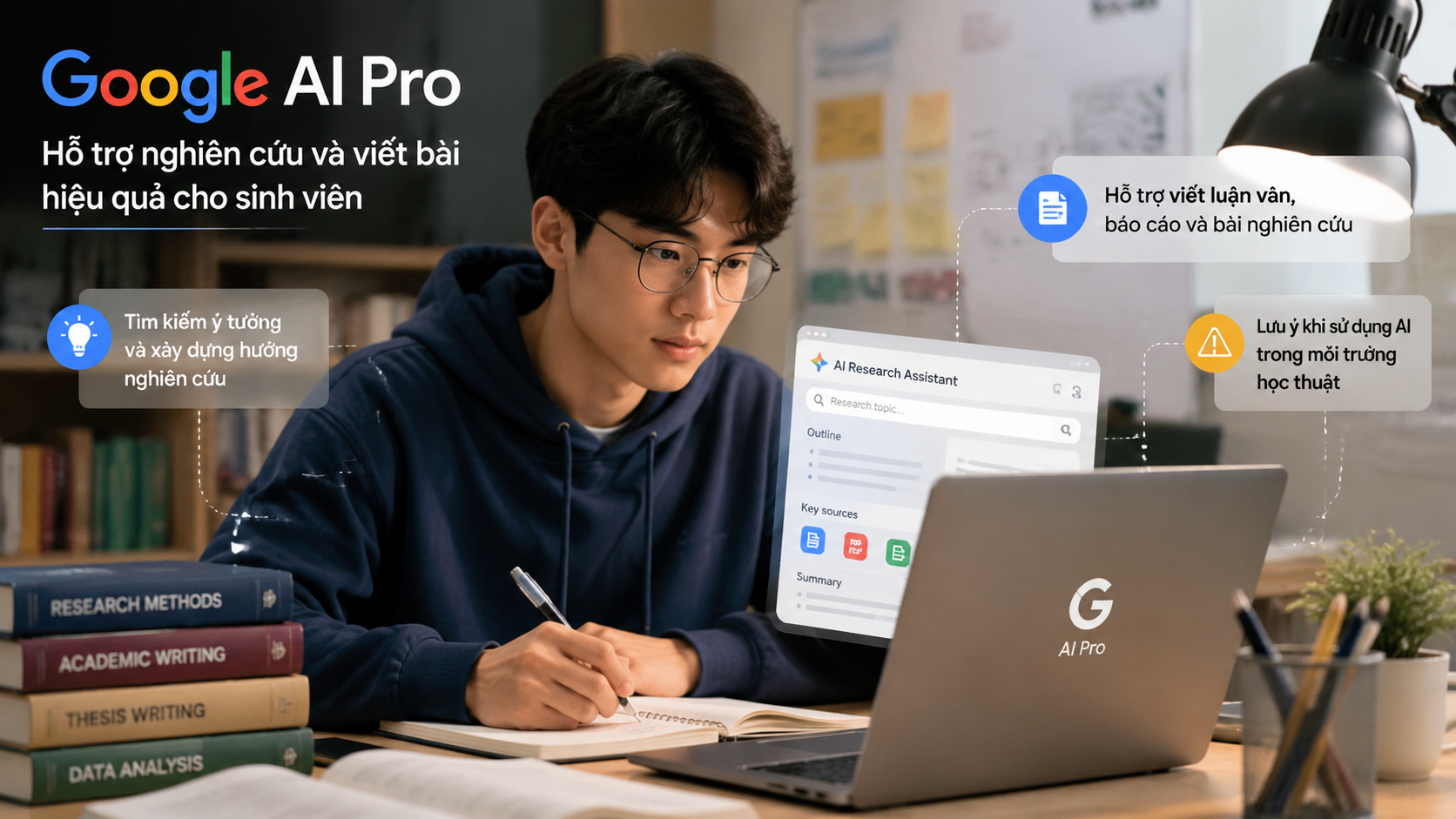 Google AI Pro hỗ trợ nghiên cứu và viết bài như thế nào? - google ai pro cho sinh viên
