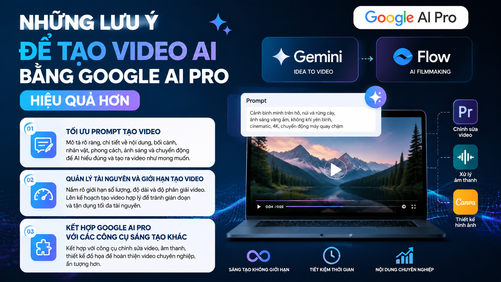 Những lưu ý để tạo video AI bằng Google AI Pro hiệu quả hơn - google ai pro không tạo được video