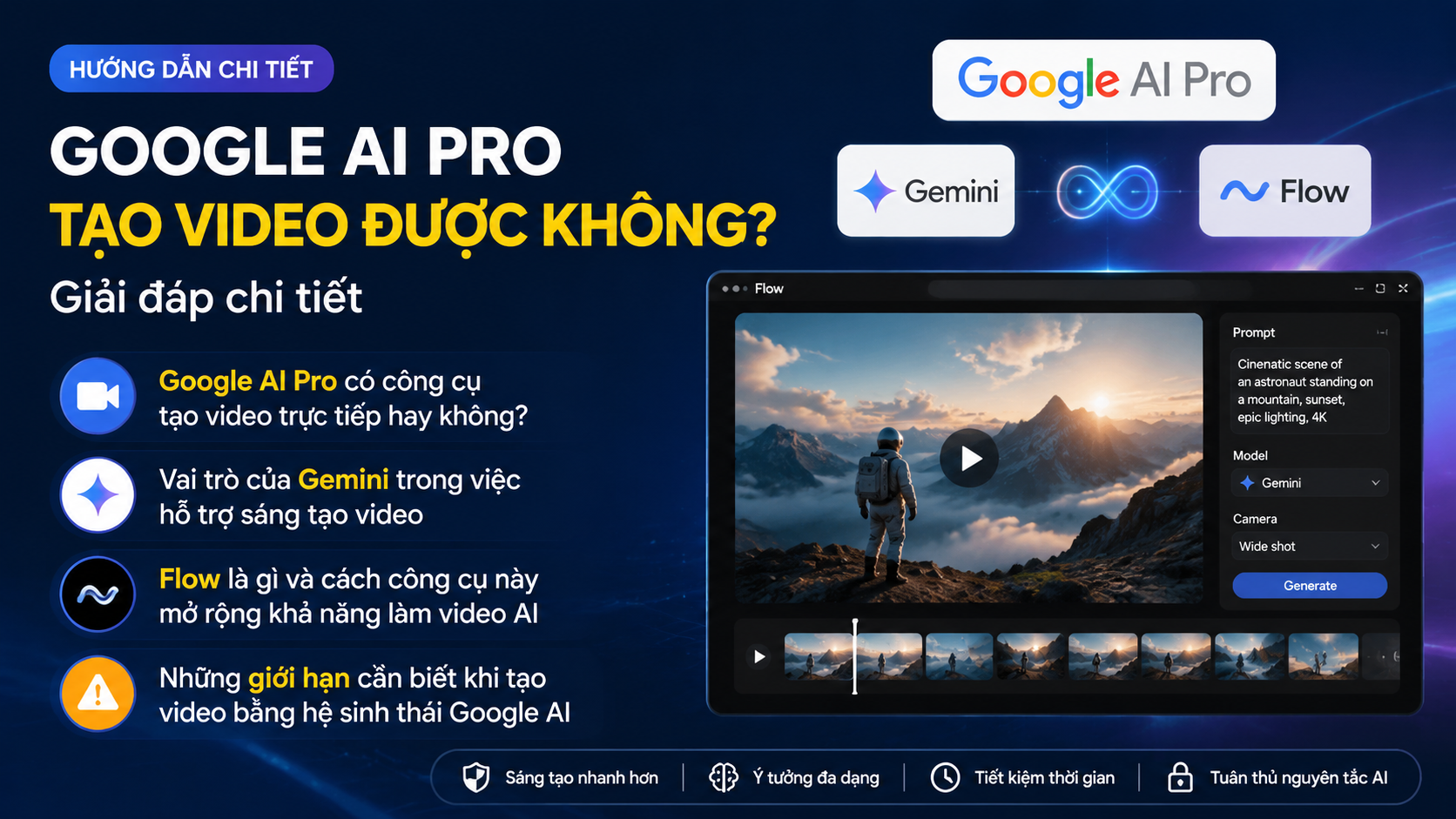 Google AI Pro tạo video được không? Giải đáp chi tiết - google ai pro tạo video