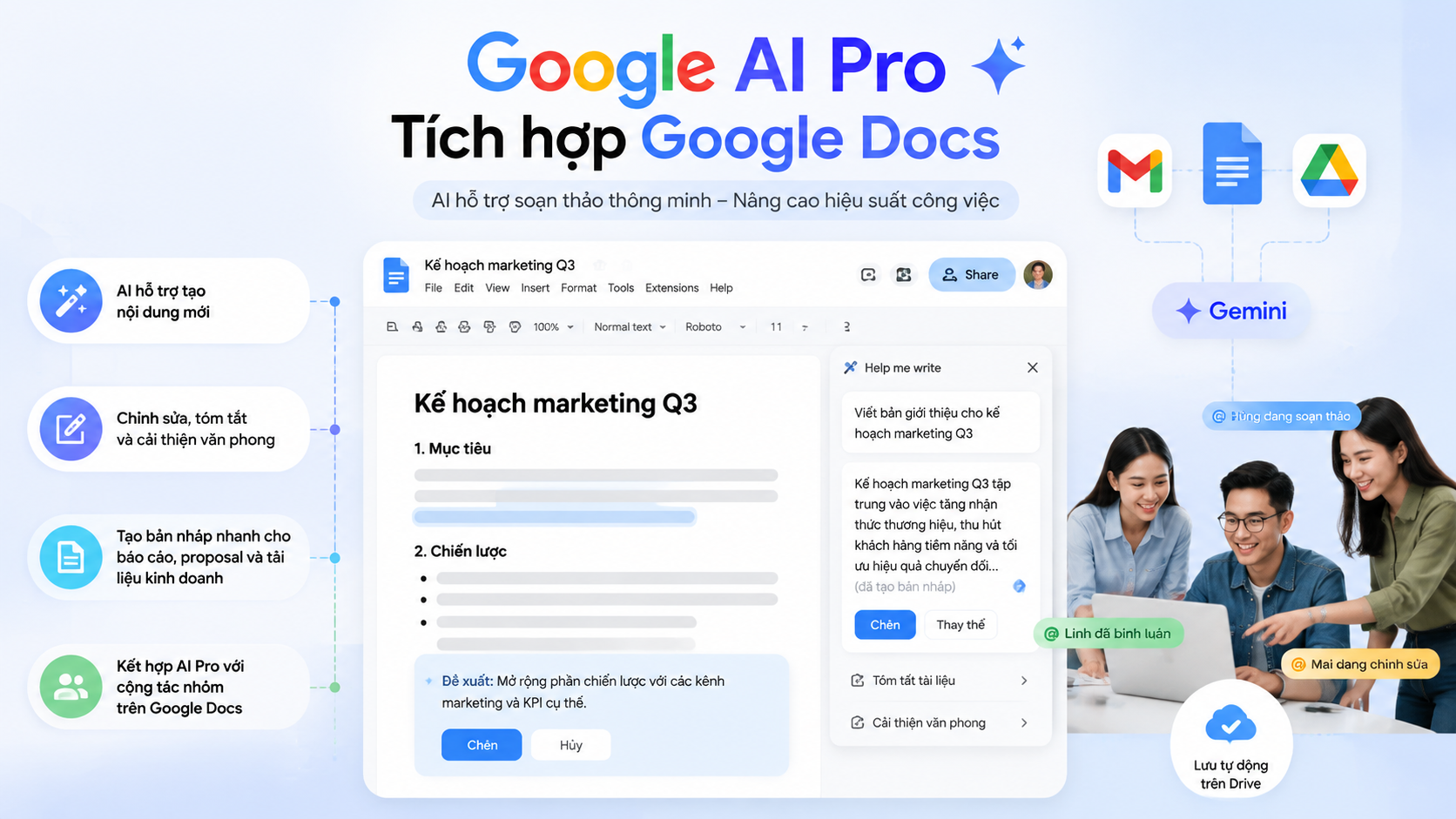 Google AI Pro tích hợp Google Docs như thế nào? Google AI Pro tích hợp Google Docs như thế nào? - google ai pro gmail docs