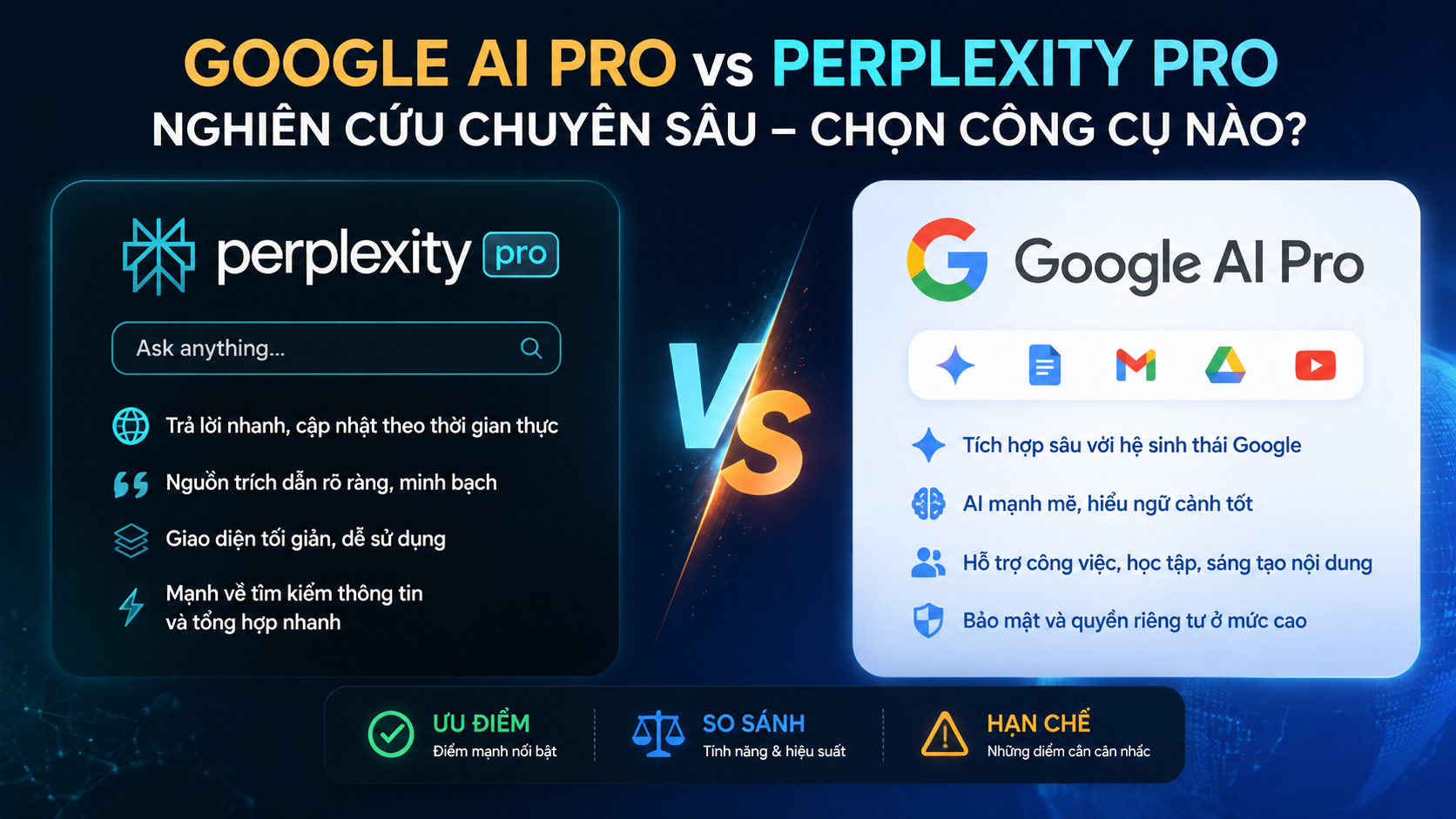 Đánh giá Perplexity Pro: Ưu điểm và hạn chế Đánh giá Perplexity Pro: Ưu điểm và hạn chế - google ai pro vs perplexity pro