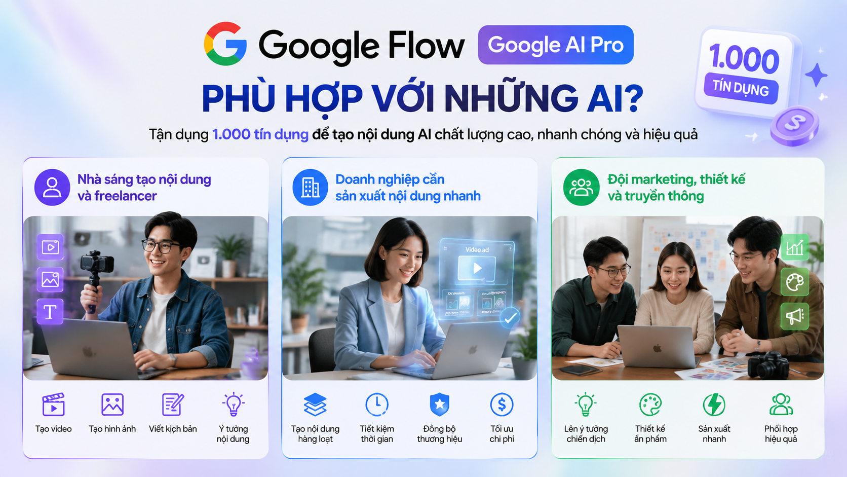 Google Flow Google AI Pro phù hợp với những ai? - google flow google ai pro