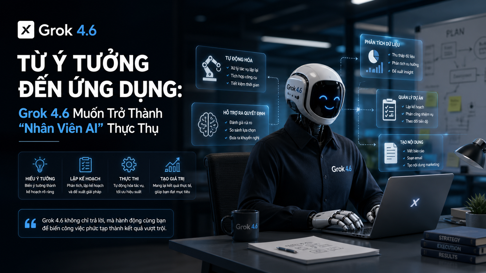 Từ Ý Tưởng Đến Ứng Dụng: Grok 4.6 Muốn Trở Thành “Nhân Viên AI” Thực Thụ - Grok 4.6 app builder