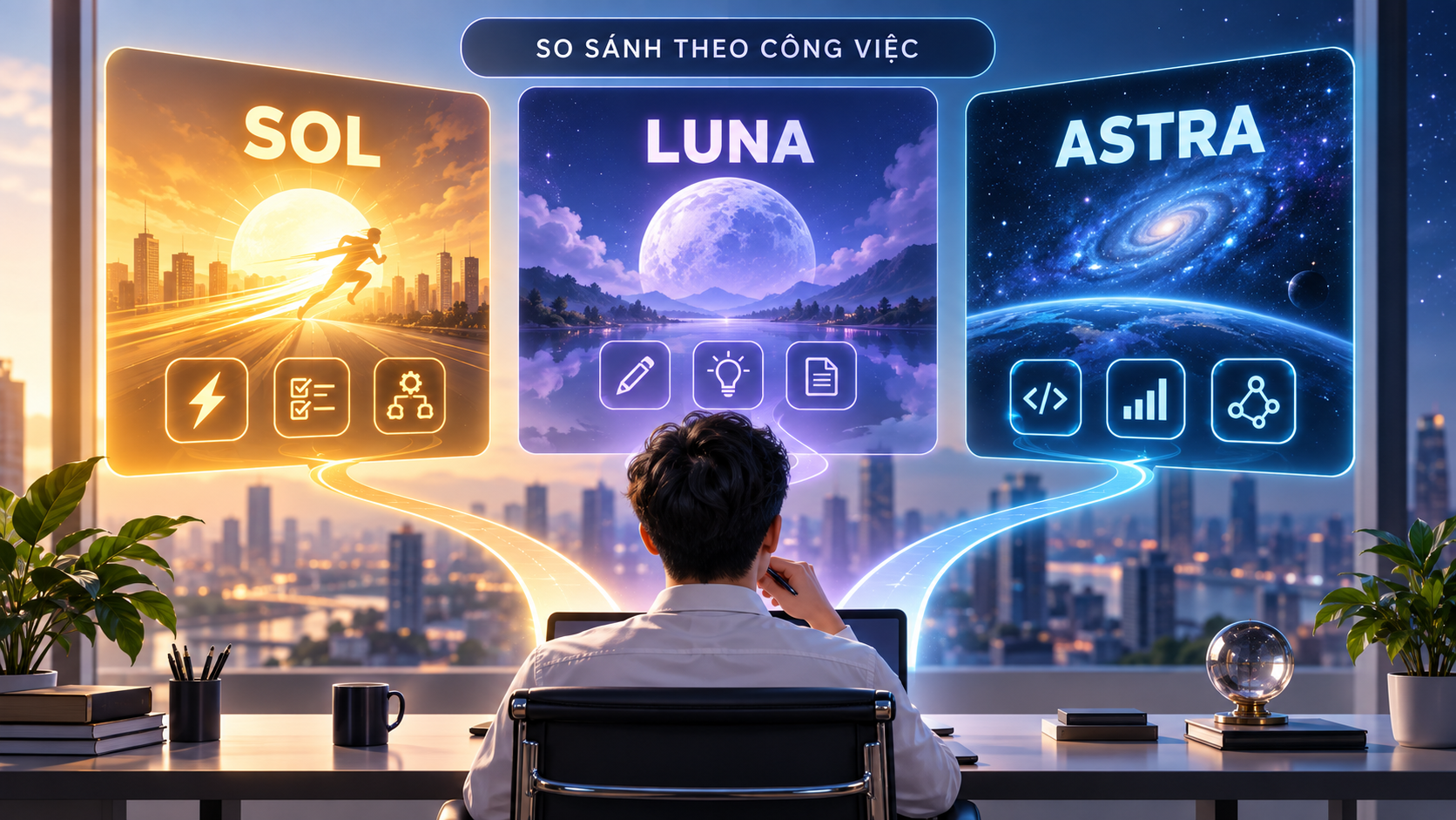 So sánh GPT‑6 Sol, Luna và Astra theo tiêu chí công việc - cách dùng GPT‑6 Sol và Luna