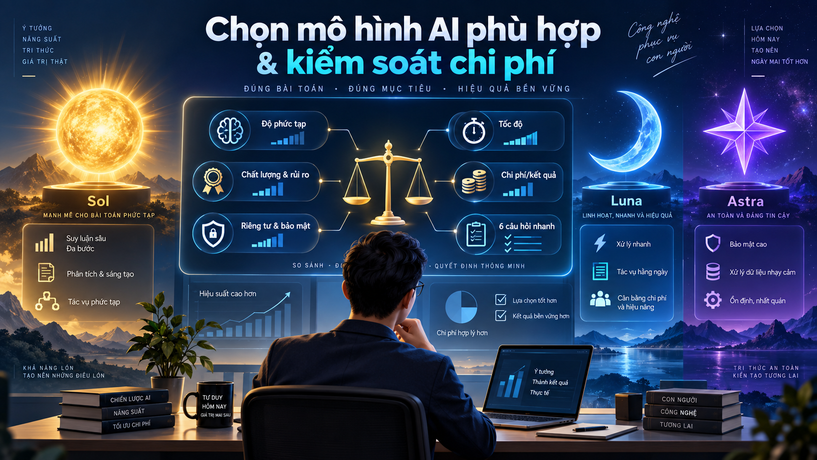 Bộ tiêu chí chọn mô hình AI phù hợp và kiểm soát chi phí - cách dùng GPT‑6 Sol và Luna