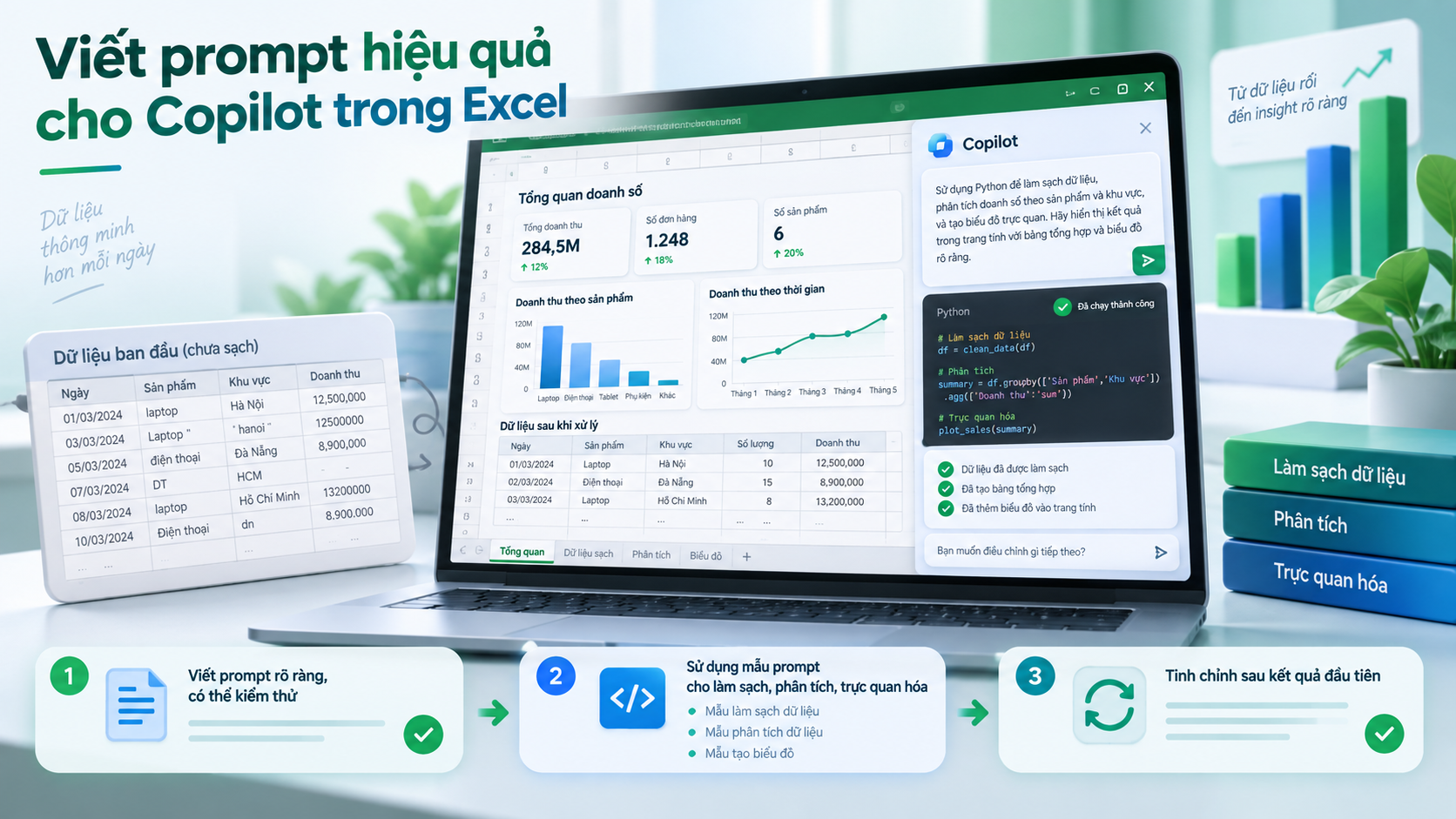 Cách viết câu lệnh hiệu quả cho Copilot trong Excel - Copilot trong Excel