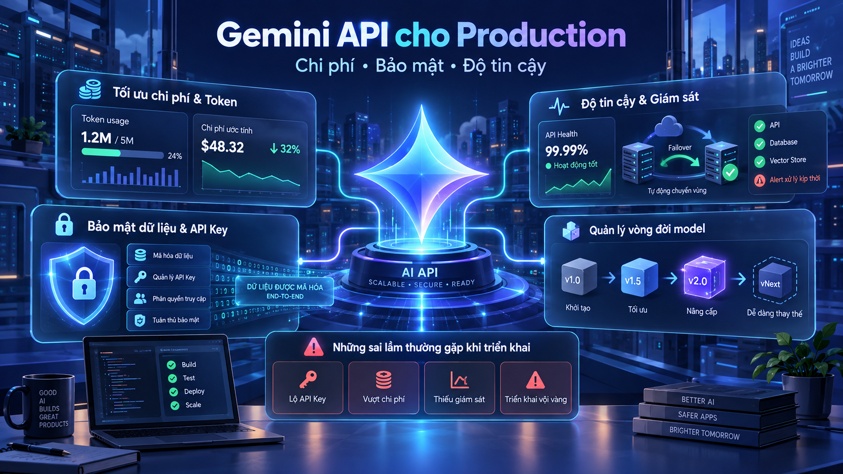 Tối ưu chi phí, bảo mật và độ tin cậy khi đưa Gemini API vào production Tối ưu chi phí, bảo mật và độ tin cậy khi đưa Gemini API vào production - Gemini API