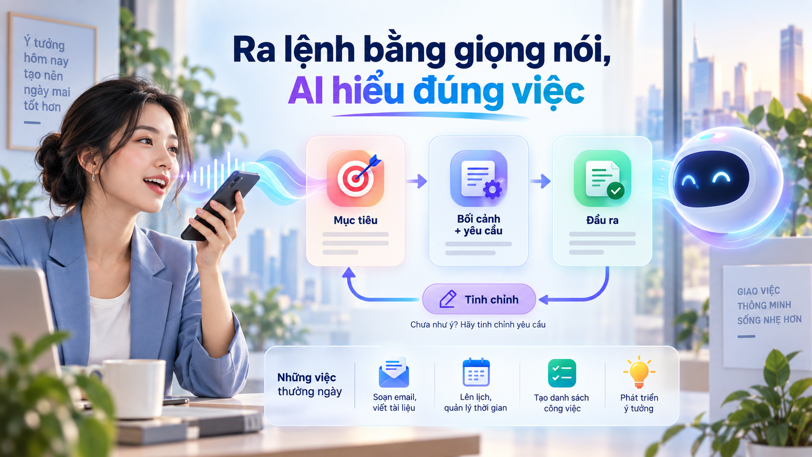 Công thức ra lệnh bằng giọng nói để AI hiểu đúng việc Công thức ra lệnh bằng giọng nói để AI hiểu đúng việc - Gemini Spark