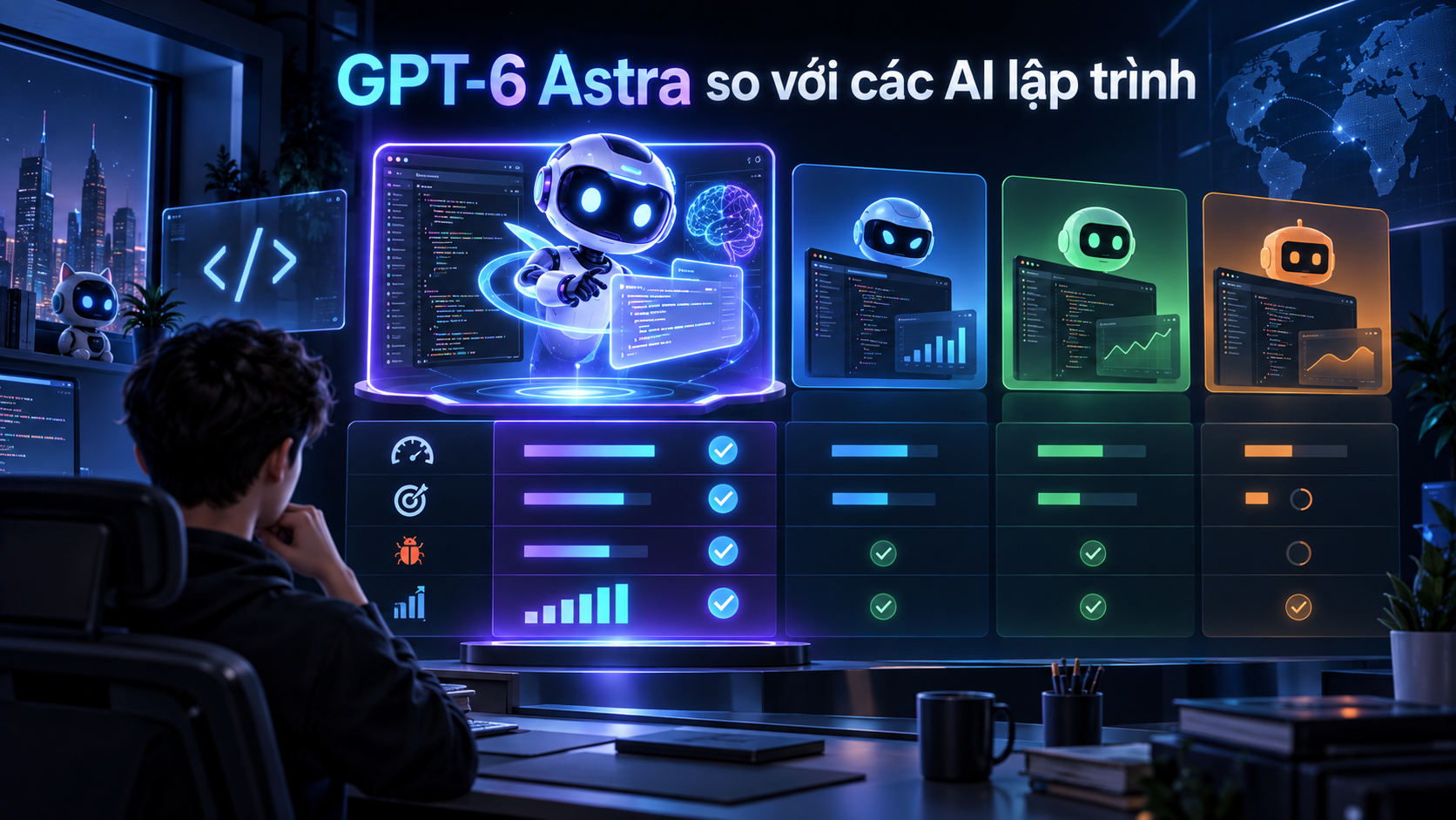 So sánh GPT-6 Astra với các công cụ AI lập trình phổ biến - gpt-6 astra coding