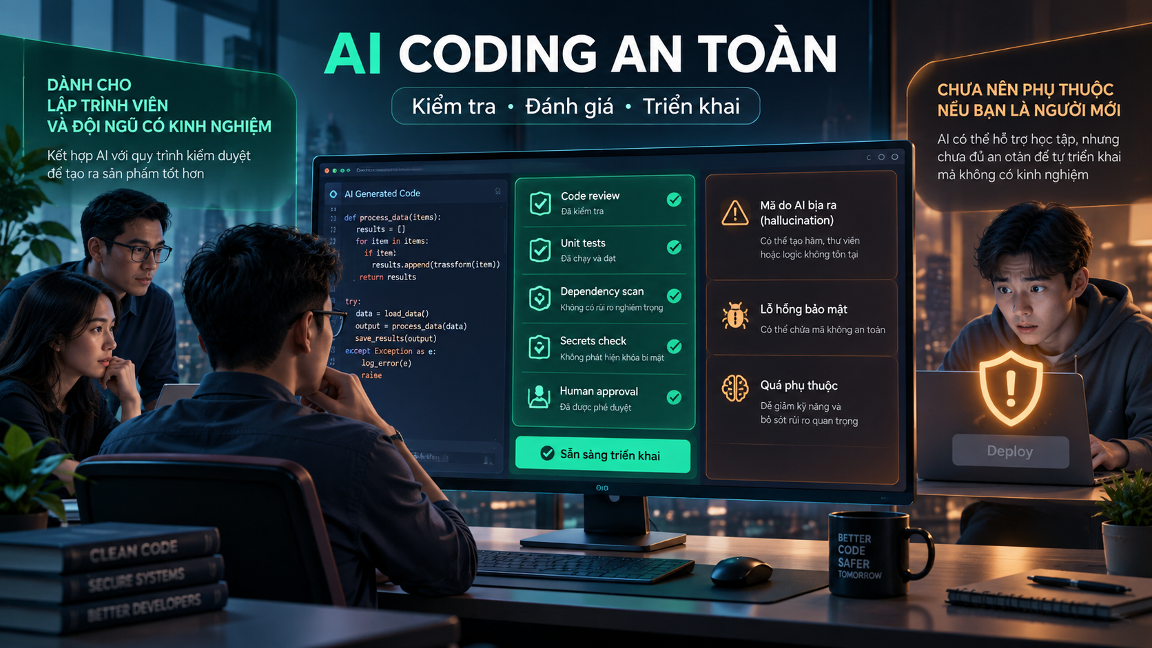 Giới hạn, rủi ro và cách triển khai AI coding an toàn - gpt-6 astra coding