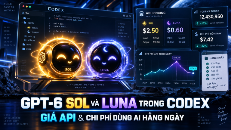 GPT‑6 Sol và Luna trong Codex: Giá API và chi phí dùng AI hằng ngày