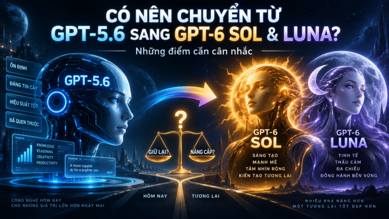 Có nên chuyển từ GPT‑5.6 sang GPT‑6 Sol và Luna? Những điểm cần cân nhắc - GPT‑6 Sol vs Luna vs Astra