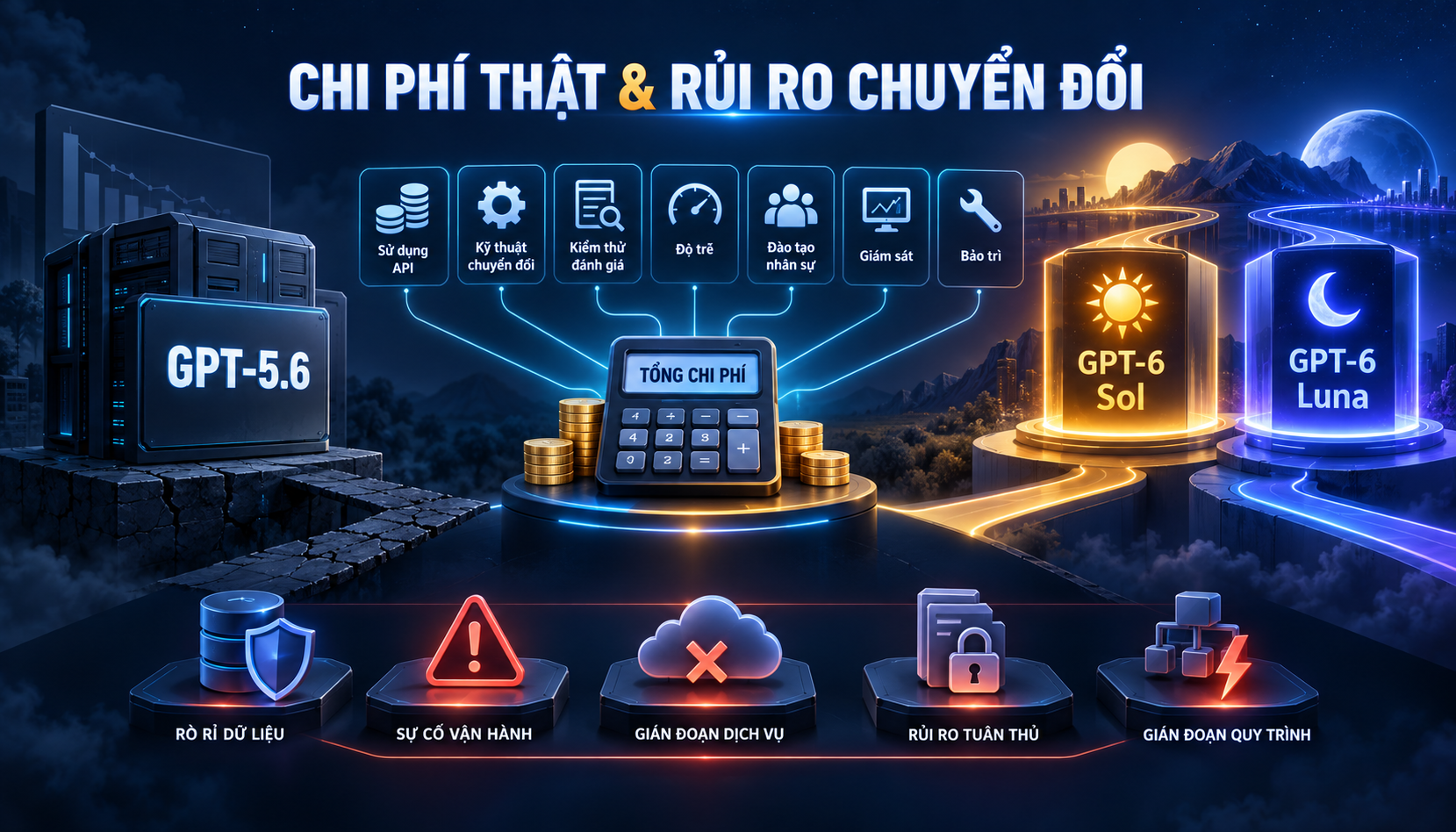 Chi phí thật và rủi ro khi chuyển từ GPT‑5.6 sang GPT‑6 Chi phí thật và rủi ro khi chuyển từ GPT‑5.6 sang GPT‑6 - GPT‑6 Sol vs Luna vs Astra