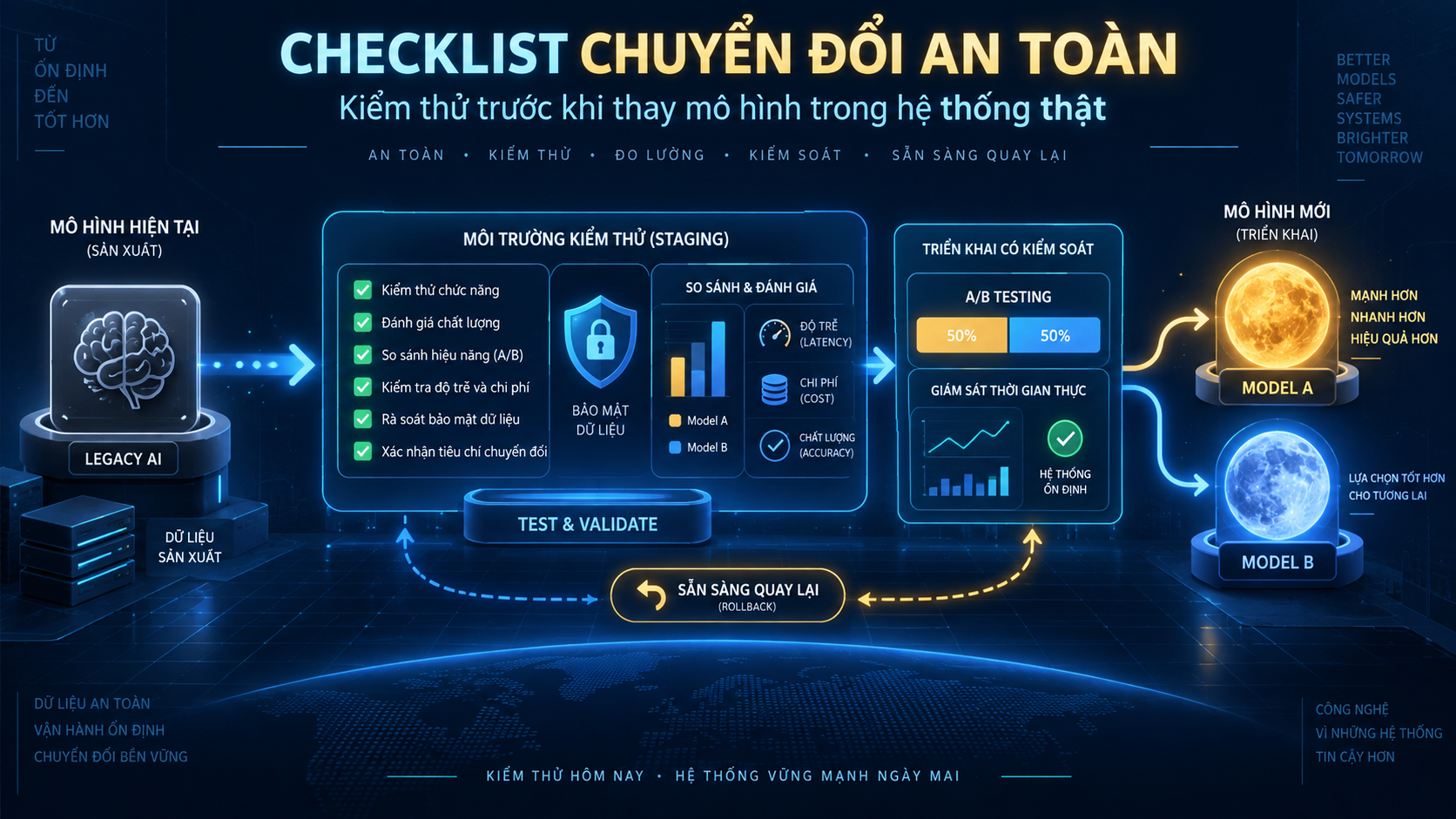 Lộ trình kiểm thử và chuyển đổi an toàn Lộ trình kiểm thử và chuyển đổi an toàn - GPT‑6 Sol vs Luna vs Astra