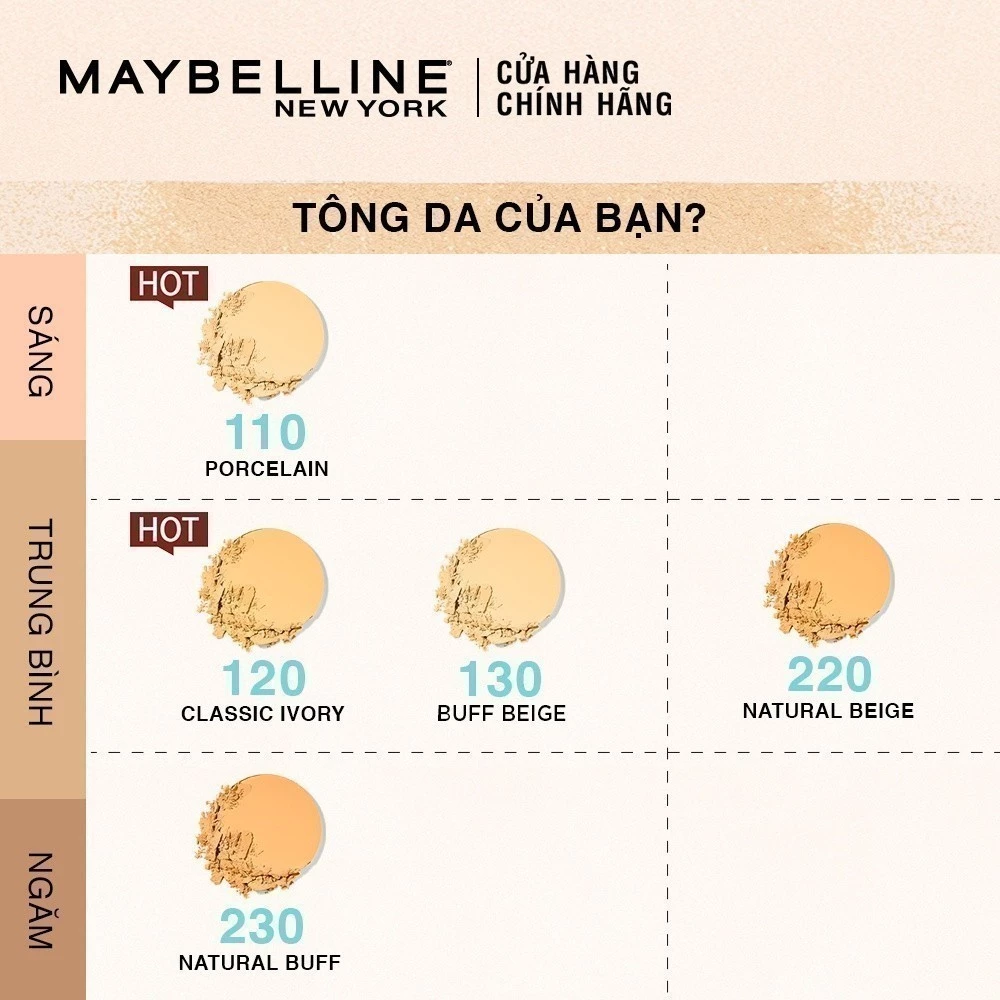 Phấn Phủ Mịn Lì Kiềm Dầu Fit Me Maybelline (8.5g)