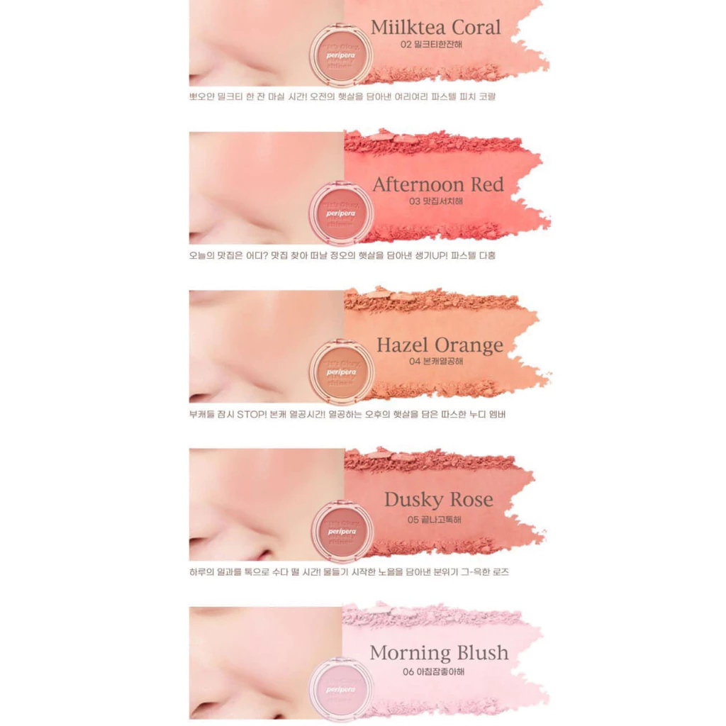 Phấn má hồng Peripera Pure Blushed Sunshine Cheek 4.2g