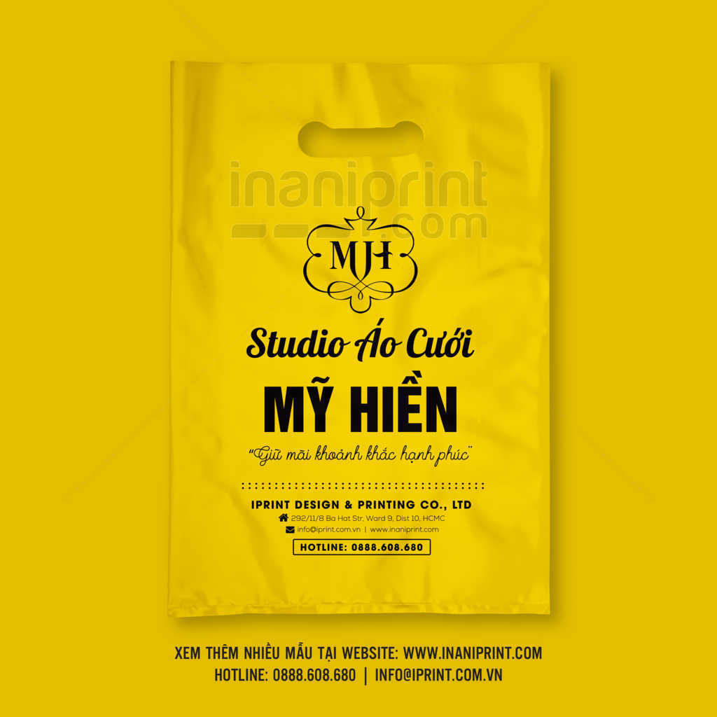 Bao xốp studio áo cưới, túi nilong đựng đồ cưới