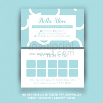 Mẫu name card shop thời trang – S001