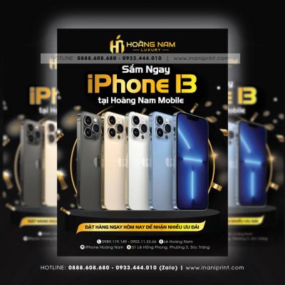 Mẫu thiết kế quảng cáo điện thoại iPhone 13