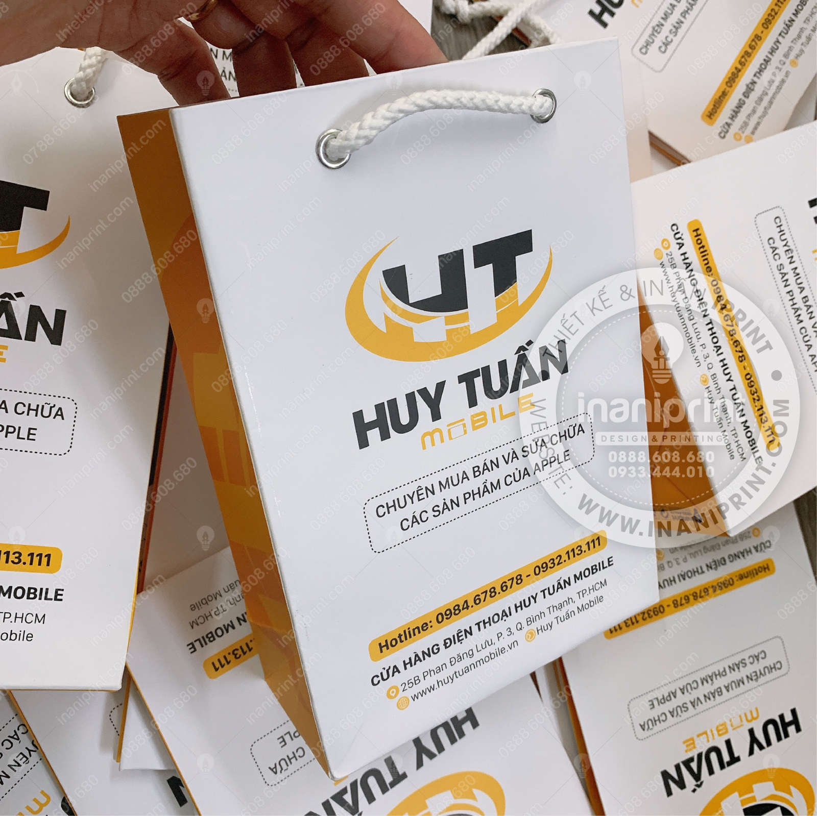 Mẫu Túi Giấy Đựng Điện Thoại, Túi Giấy Mobile Shop, Túi Xách Giấy Mobile Shop, Túi Giấy Quảng Cáo Mobile Shop Đẹp Giá Rẻ - Image 2