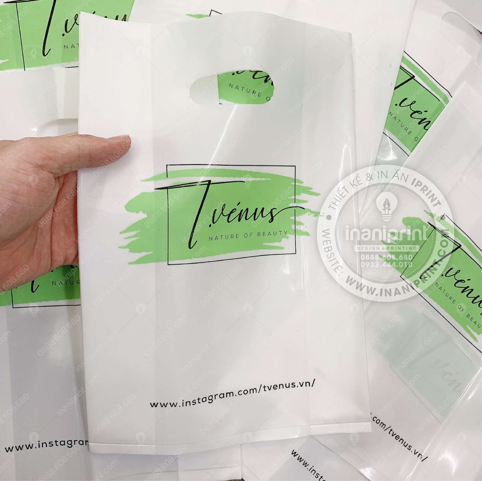 Mẫu Túi Nilon Shop Mỹ Phẩm, Bao Nhựa Shop Mỹ Phẩm, Túi Nhựa Shop Mỹ Phẩm, Bao Nilon Shop Mỹ Phẩm Đẹp Giá rẻ - Image 3