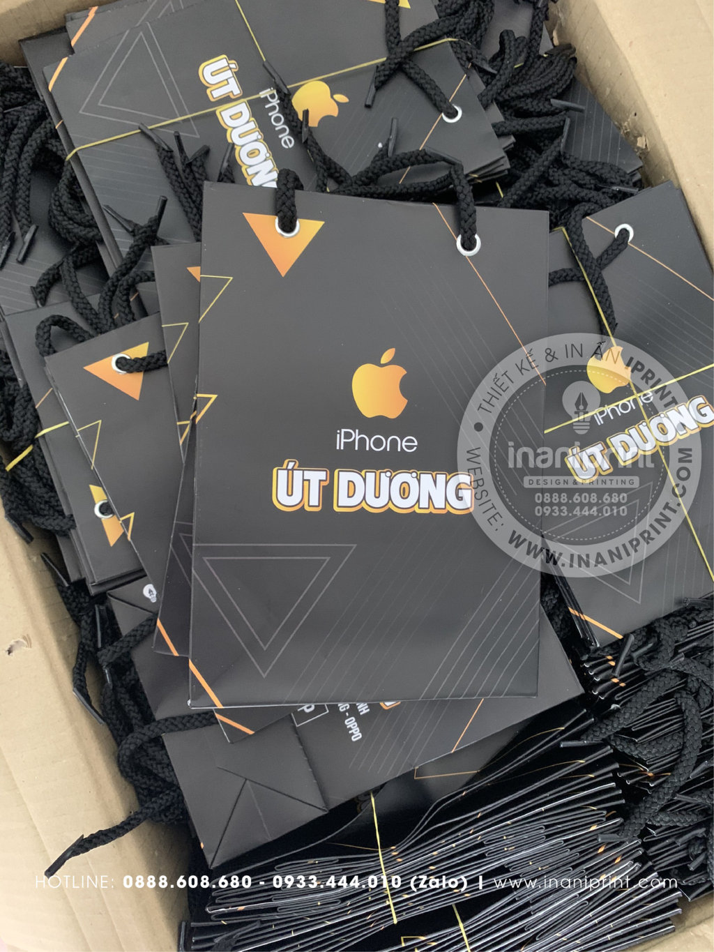Mẫu Túi Giấy Đựng Điện Thoại, Túi Giấy Mobile Shop, Túi Xách Giấy Mobile Shop, Túi Giấy Quảng Cáo Mobile Shop Đẹp Giá Rẻ