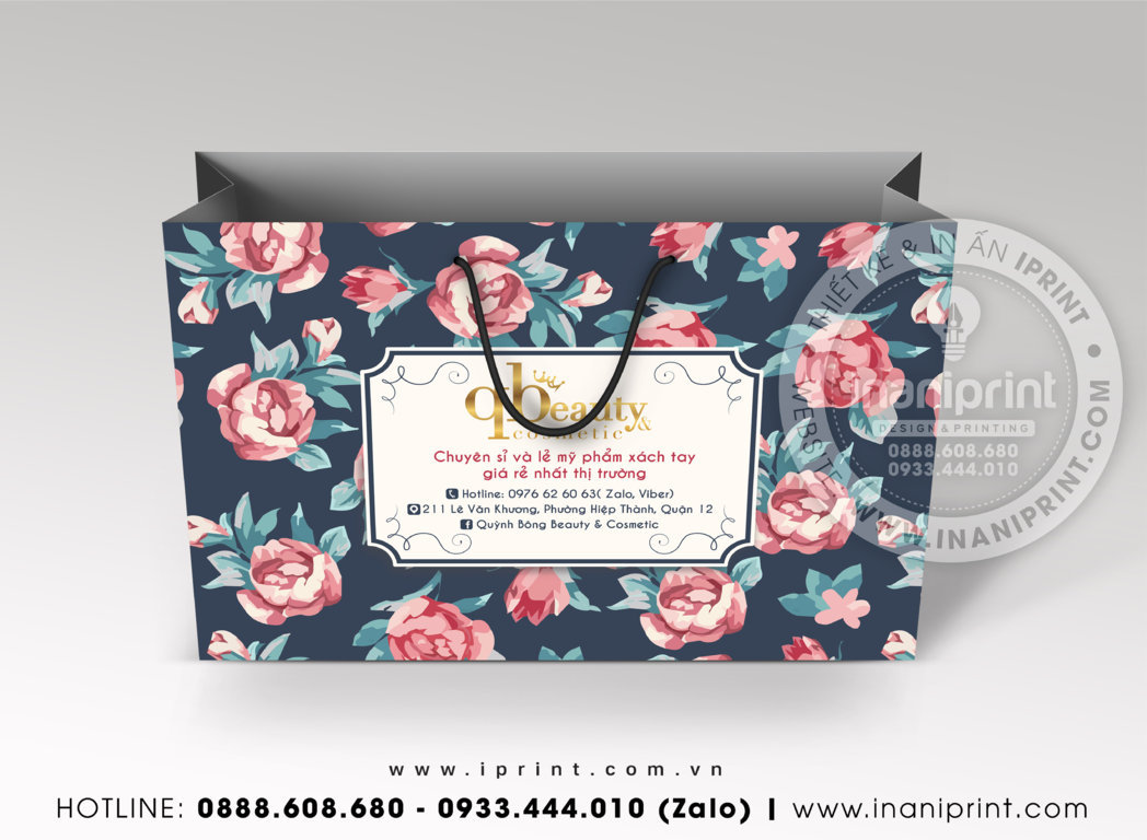 Mẫu Túi Giấy Shop Mỹ Phẩm, Túi Giấy Shop Mỹ Phẩm, Túi Xách Giấy Shop Mỹ Phẩm, Túi Giấy Quảng Cáo Shop Mỹ Phẩm Đẹp Giá Rẻ