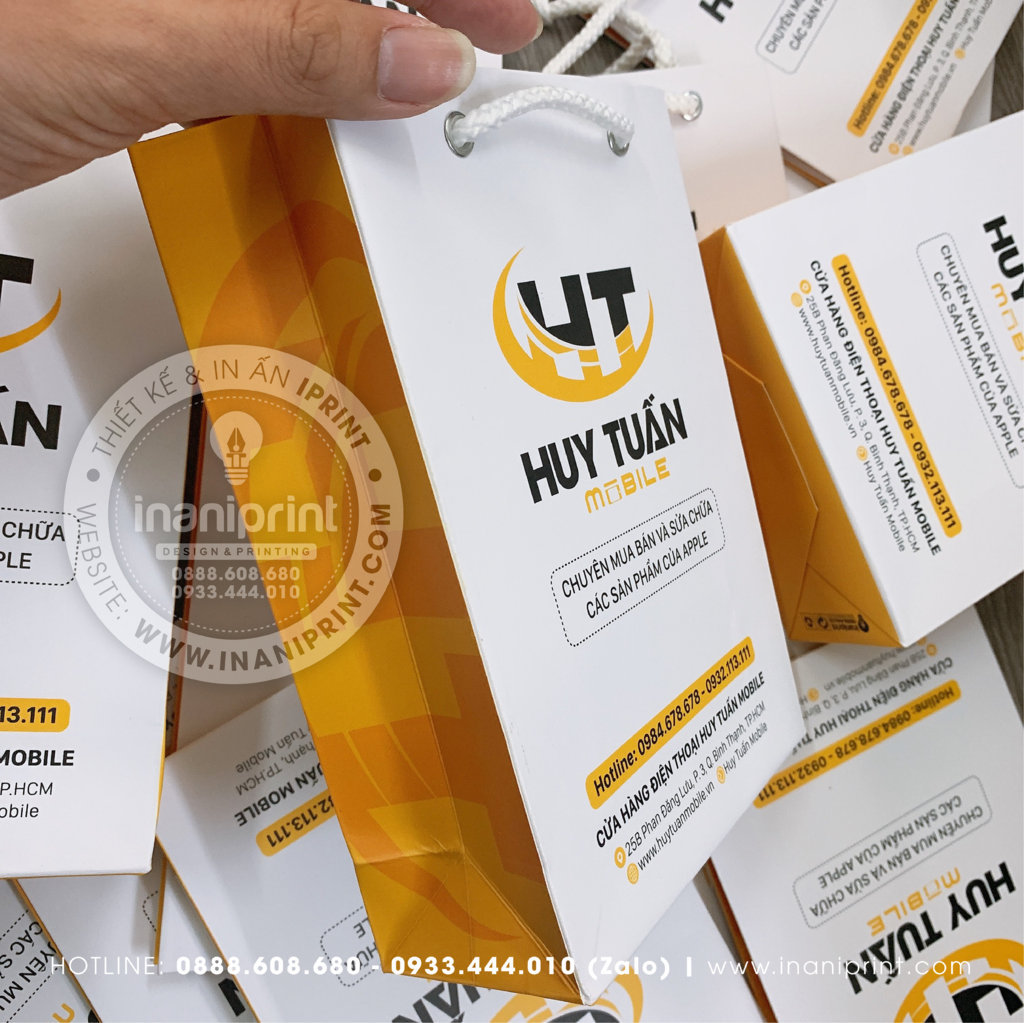 Mẫu Túi Giấy Đựng Điện Thoại, Túi Giấy Mobile Shop, Túi Xách Giấy Mobile Shop, Túi Giấy Quảng Cáo Mobile Shop Đẹp Giá Rẻ