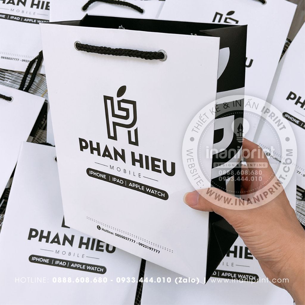Mẫu Túi Giấy Đựng Điện Thoại, Túi Giấy Mobile Shop, Túi Xách Giấy Mobile Shop, Túi Giấy Quảng Cáo Mobile Shop Đẹp Giá Rẻ