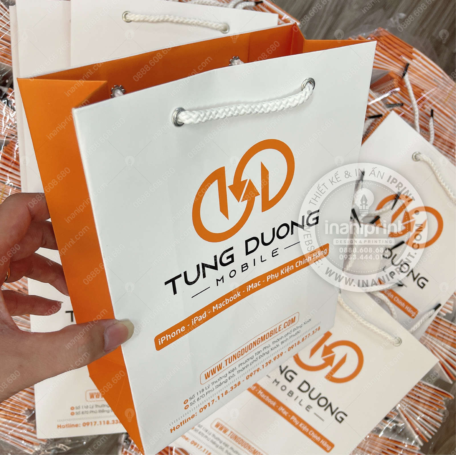 Mẫu Túi Giấy Đựng Điện Thoại, Túi Giấy Mobile Shop, Túi Xách Giấy Mobile Shop, Túi Giấy Quảng Cáo Mobile Shop Đẹp Giá Rẻ - Image 4