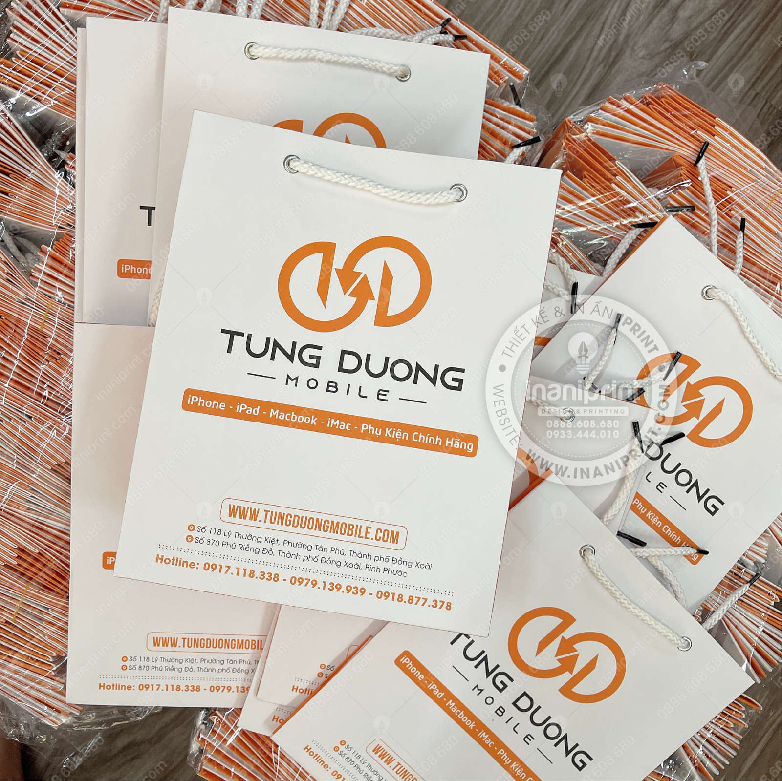 Mẫu Túi Giấy Đựng Điện Thoại, Túi Giấy Mobile Shop, Túi Xách Giấy Mobile Shop, Túi Giấy Quảng Cáo Mobile Shop Đẹp Giá Rẻ - Image 5