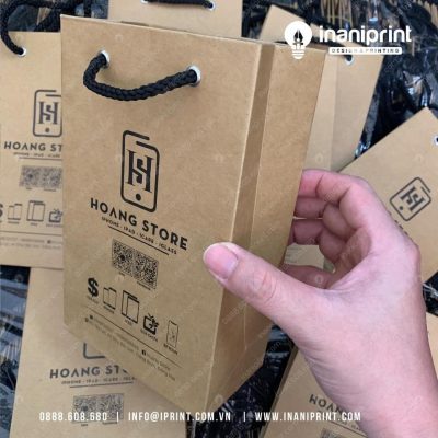 Mẫu Túi Giấy Kraft Mobile Shop, Túi Xách Giấy Kraft Mobile Shop, Túi Giấy Kraft Quảng Cáo Mobile Shop Đẹp Giá Rẻ
