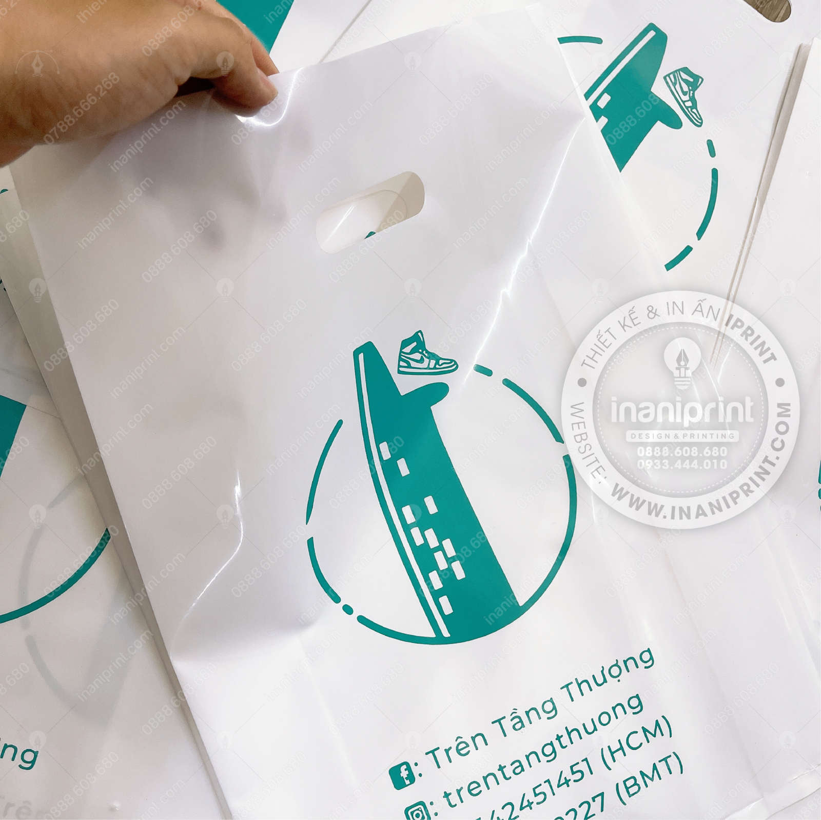 Mẫu Túi Nilon Shop Giày, Bao Nhựa Shop Giày, Túi Nhựa Shop Giày, Bao Nilon Shop Giày Đẹp Giá rẻ - Ảnh 2