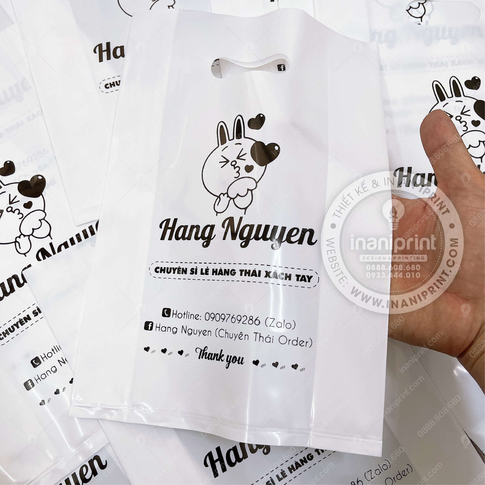 Mẫu Túi Nilon Shop Hàng Xách Tay, Bao Nhựa Shop Hàng Xách Tay, Túi Nhựa Shop Hàng Xách Tay, Bao Nilon Shop Hàng Xách Tay Đẹp Giá rẻ - Image 2