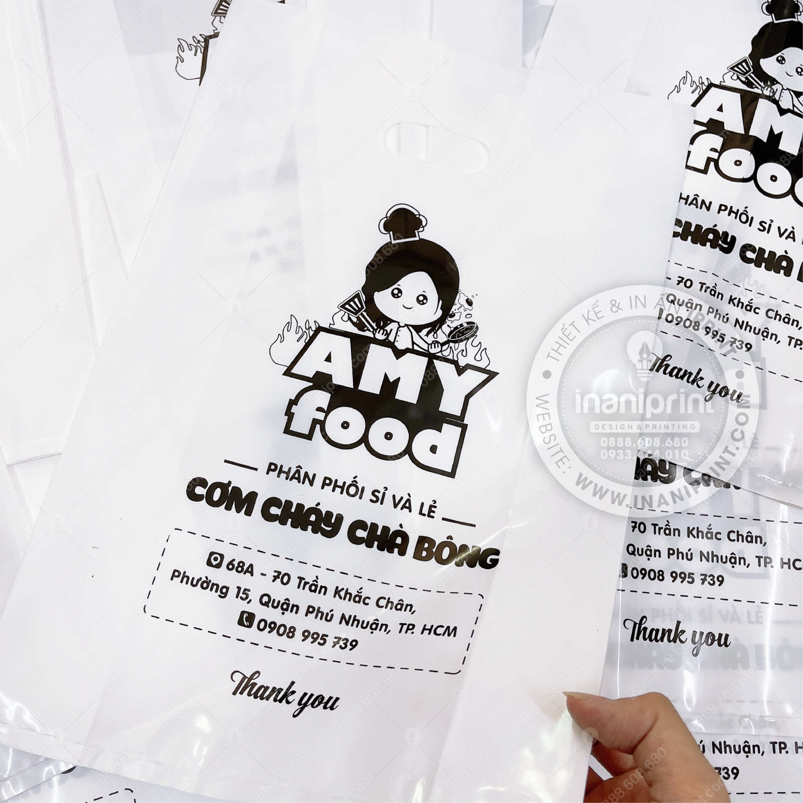 Mẫu Túi Nilon Shop Cơm Cháy, Bao Nhựa Shop Cơm Cháy, Túi Nhựa Shop Cơm Cháy, Bao Nilon Shop Cơm Cháy Đẹp Giá rẻ - Image 5
