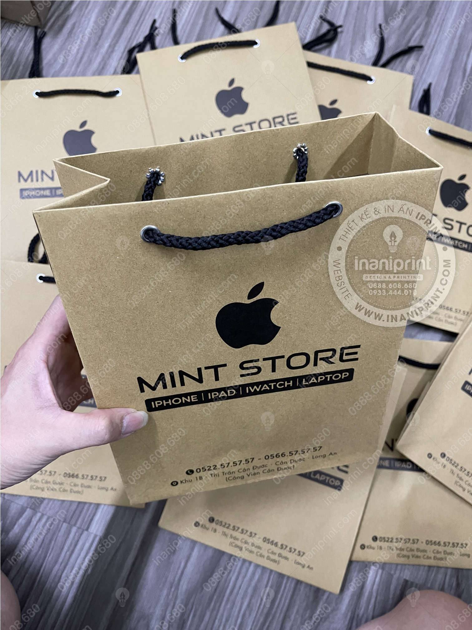 Mẫu Túi Giấy Kraft Đựng Điện Thoại, Túi Giấy Kraft Mobile Shop, Túi Xách Giấy Kraft Mobile Shop, Túi Giấy Kraft Quảng Cáo Mobile Shop Đẹp Giá Rẻ - Ảnh 3