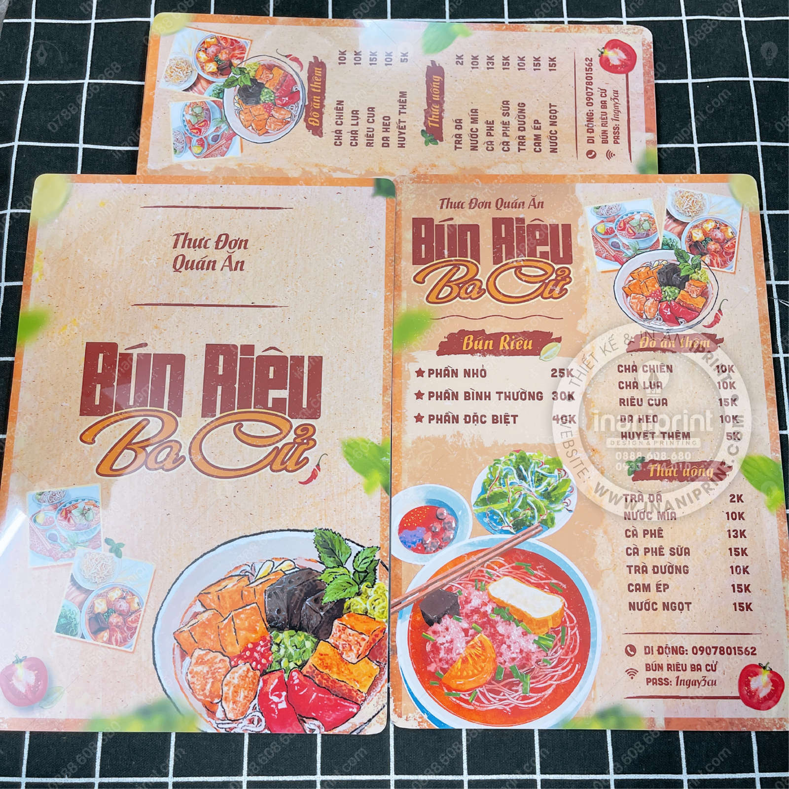 Mẫu Menu Nhựa Quán Ăn, Bảng Giá Nhựa Quán Ăn, Thực Đơn Nhựa Quán Ăn Đẹp Giá Rẻ - Image 2