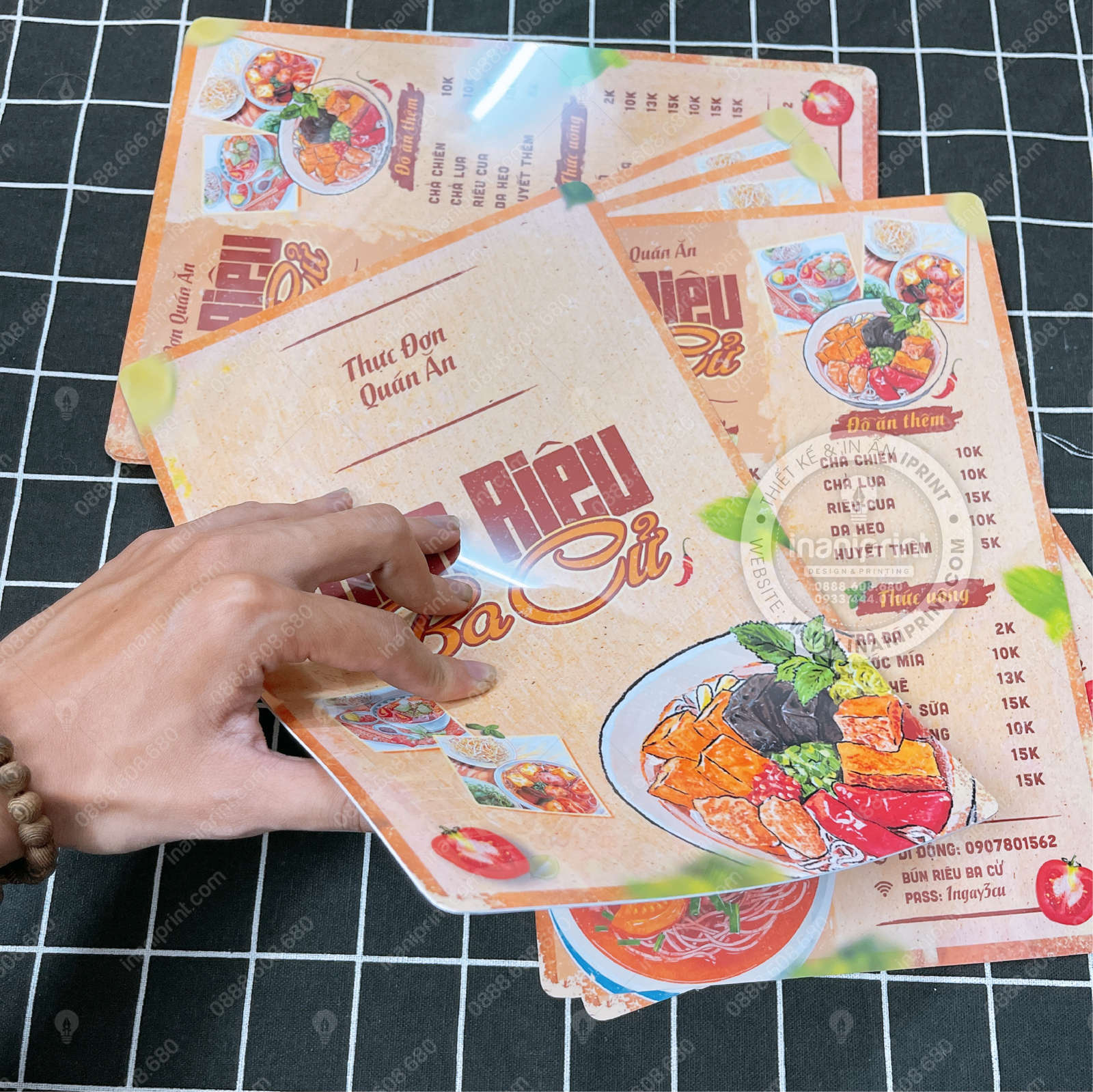 Mẫu Menu Nhựa Quán Ăn, Bảng Giá Nhựa Quán Ăn, Thực Đơn Nhựa Quán Ăn Đẹp Giá Rẻ - Image 3