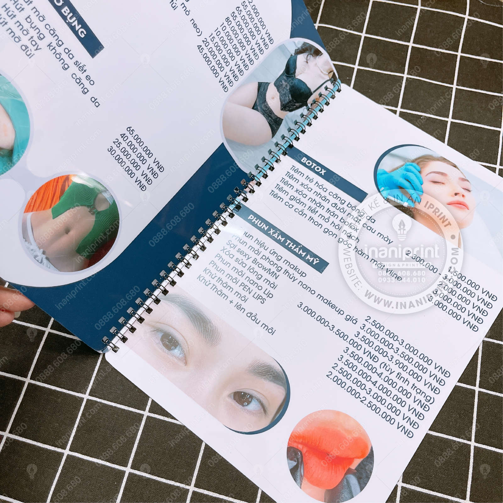 Mẫu Menu Nhựa Tiệm Spa, Bảng Giá Nhựa Tiệm Spa, Thực Đơn Nhựa Tiệm Spa Đẹp Giá Rẻ - Image 4