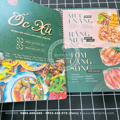Mẫu Menu Nhựa Quán Ăn, Bảng Giá Nhựa Quán Ăn, Thực Đơn Nhựa Quán Ăn Đẹp Giá Rẻ