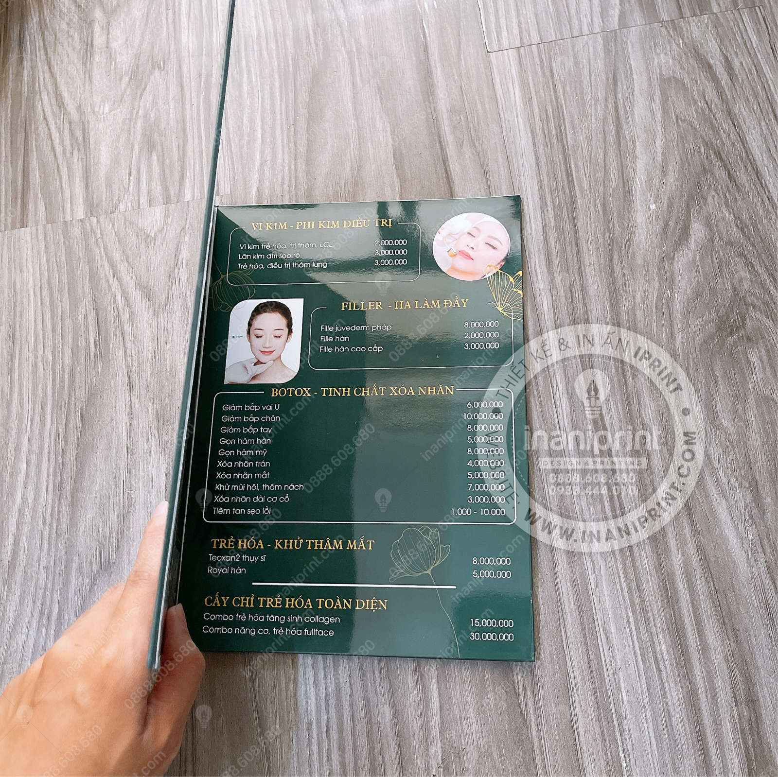 Mẫu Menu Nhựa Tiệm Spa, Bảng Giá Nhựa Tiệm Spa, Thực Đơn Nhựa Tiệm Spa Đẹp Giá Rẻ - Image 4